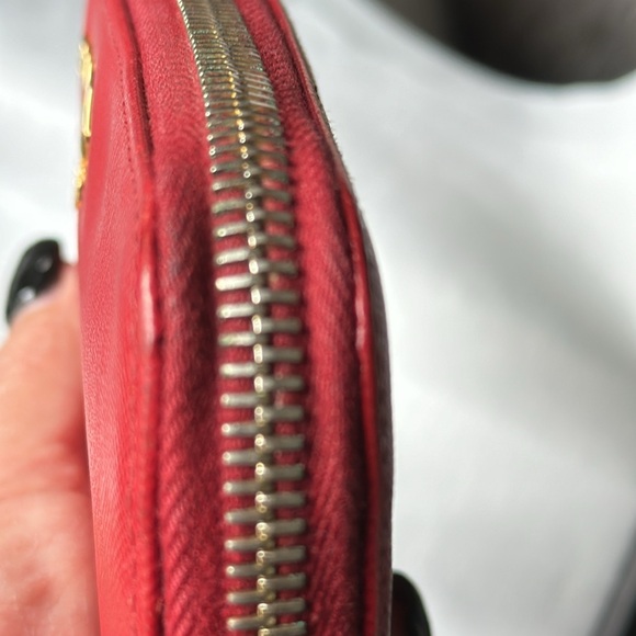 Prada Red Saffiano Long Zipper Wallet EUC - Picture 13 of 15